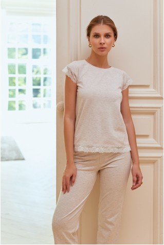 Комплект із бавовни футболка + штани Your Touch FR-7018